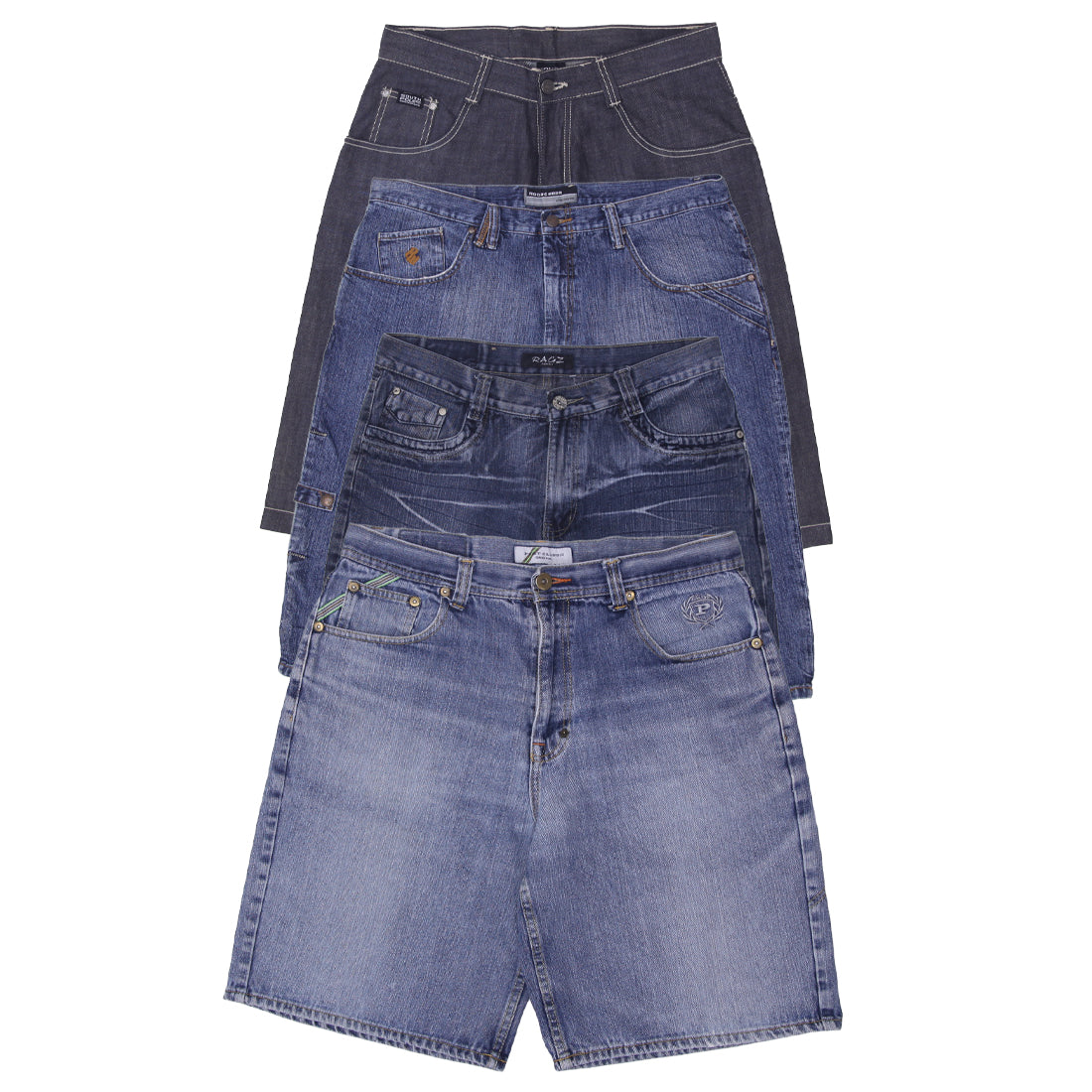 Men’s Streetwear Denim Shorts | Branded Jorts with Embroidered Details