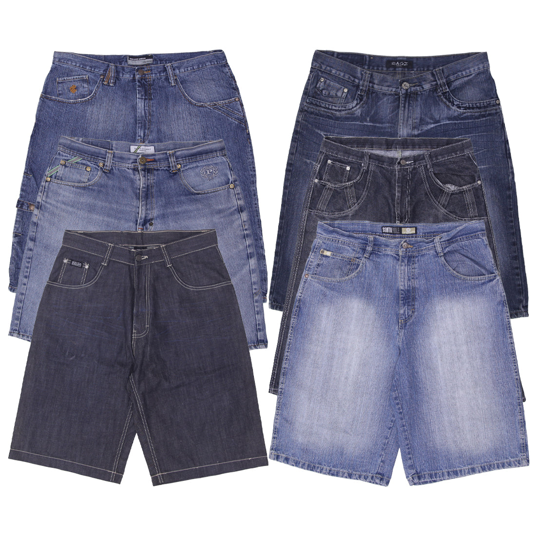 Men’s Streetwear Denim Shorts | Branded Jorts with Embroidered Details