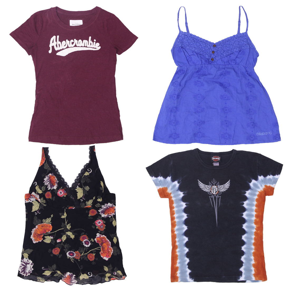 Women’s Y2K Tops Collection Wholesale | Vintage Halter, Cami & Sheer Styles (S-L)